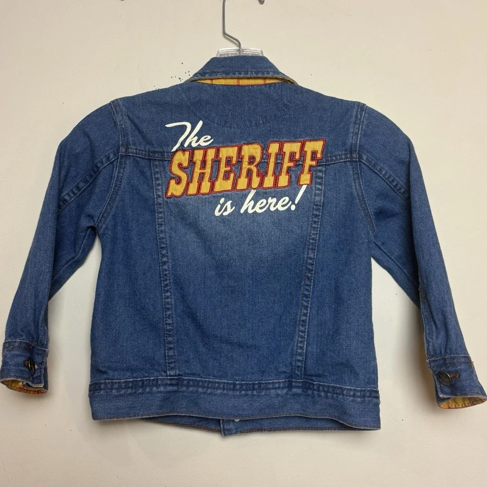 Disney Pixar Toy Story Woody Denim Jean Jacket Patches size 4